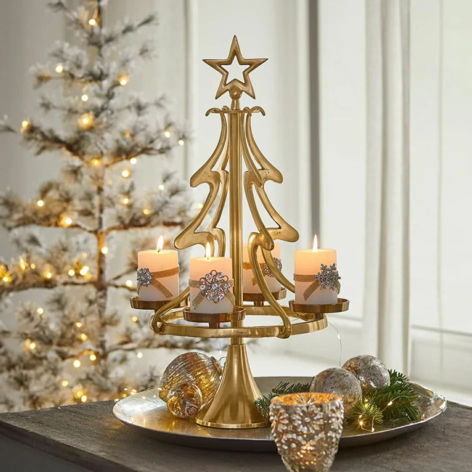 Adventskranz^LOBERON Adventskranzständer Gaetana gold
