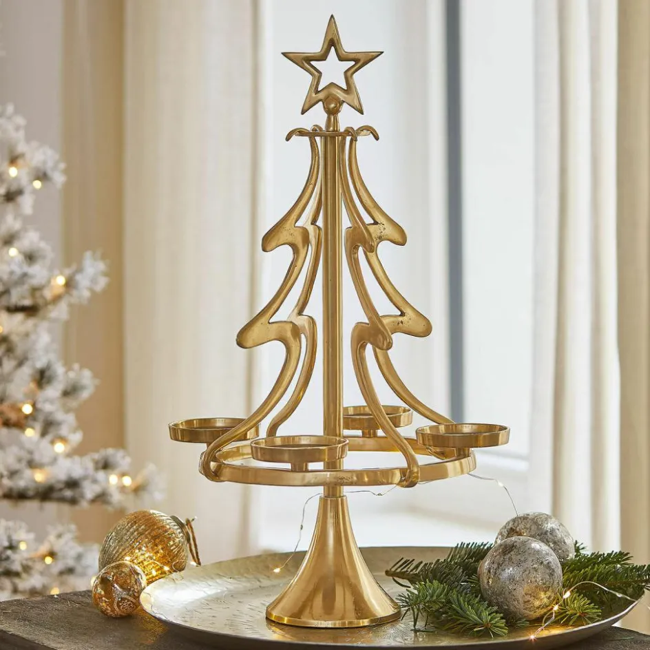 Adventskranz^LOBERON Adventskranzständer Gaetana gold