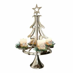 Adventskranz^LOBERON Adventskranzständer Gaetana silber