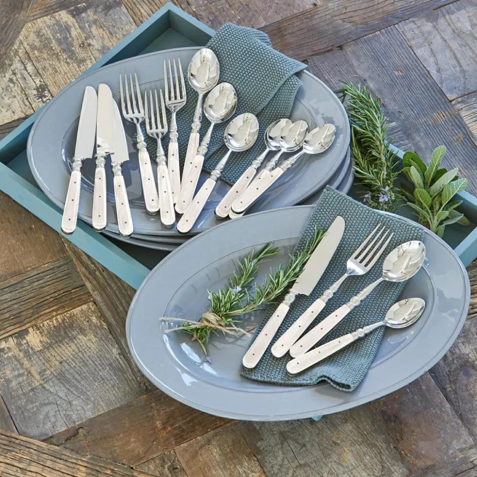 Besteck|Besteck^LOBERON Besteck Bigeste silber/weiß