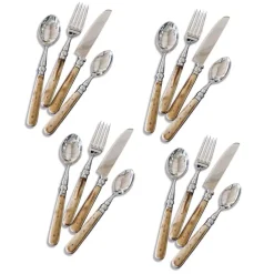 Besteck|Besteck^LOBERON Besteck Bigeste silber/braun