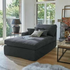 Sofas|Sofas^LOBERON Chaiselongue Seaford dunkelgrau