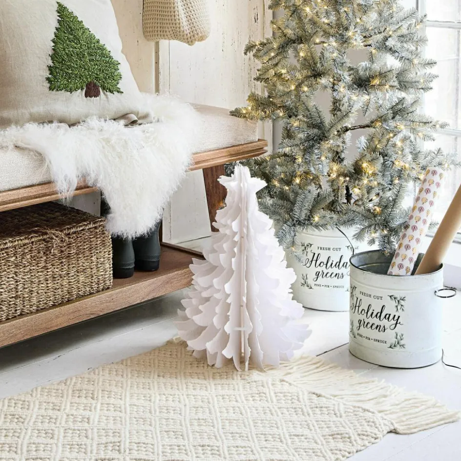 Weihnachtliche Deko-Objekte^LOBERON Deko-Baum 2er Set Amuré weiß