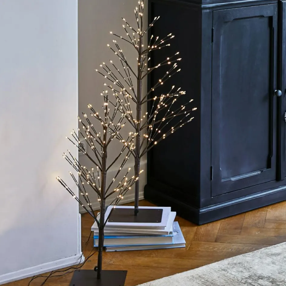 Beleuchtete Weihnachtsdeko^LOBERON Deko-Baum 2er Set Hellerud Rot">