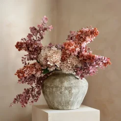 Kunst- & Trockenblumen|Dekoration^LOBERON Deko-Blume 3er Set Amarente rosa/grün