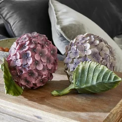 Kunst- & Trockenblumen|Dekoration^LOBERON Dekoblume 2er Set Hortensie lila/pink