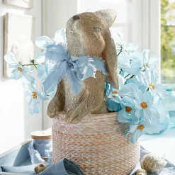 Kunst- & Trockenblumen|Dekoration^LOBERON Deko-Blumenstrauß Tilla hellblau