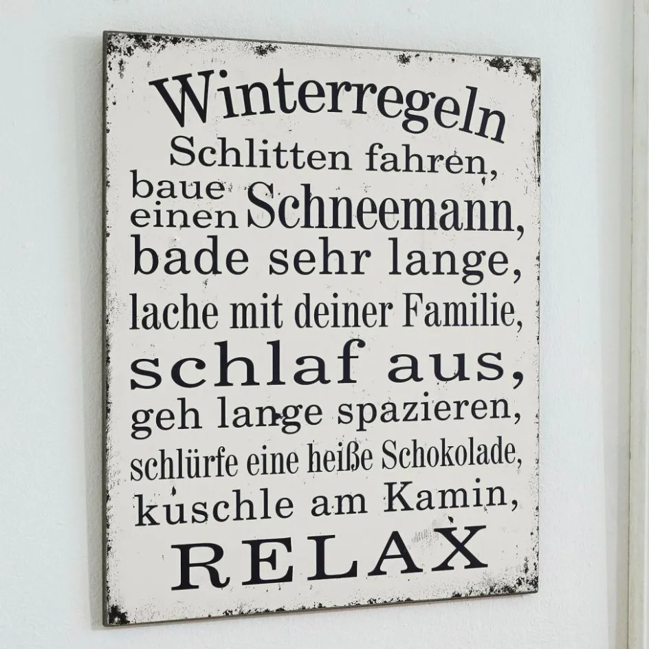 Bilder|Dekoration^LOBERON Dekoboard Winterregeln