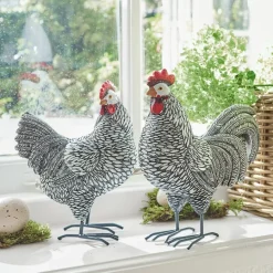 Gartendekoration^LOBERON Deko-Huhn 2er Set Mannis