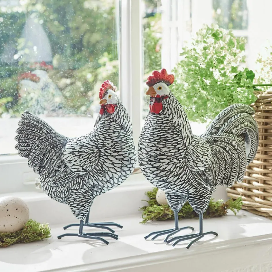 Gartendekoration^LOBERON Deko-Huhn 2er Set Mannis