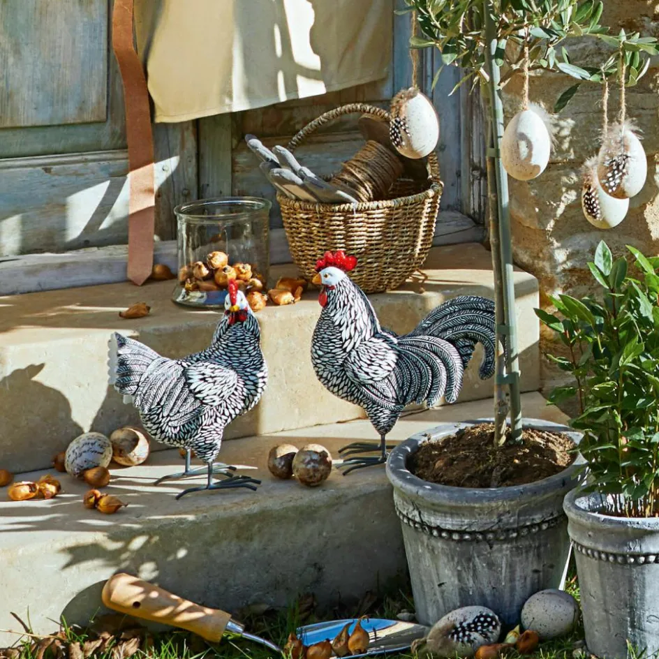 Gartendekoration^LOBERON Deko-Huhn 2er Set Mannis