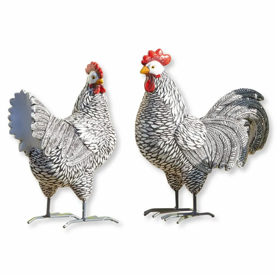 Gartendekoration^LOBERON Deko-Huhn 2er Set Mannis