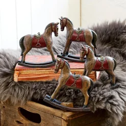 Christbaumschmuck^LOBERON Deko-Pferde 4er Set Cory