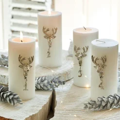 Kerzen|Adventskranz^LOBERON Deko-Pin 4er Set Charre