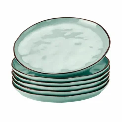 Geschirr|Geschirr^LOBERON Dessertteller 6er Set Biarré türkis