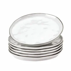 Geschirr|Geschirr^LOBERON Dessertteller 6er Set Biarré weiß