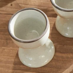 Geschirr|Geschirr^LOBERON Eierbecher 6er Set Biarré grau