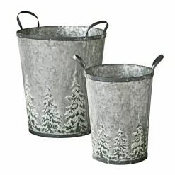 Weihnachtliche Deko-Objekte^LOBERON Eimer 2er Set Pavie