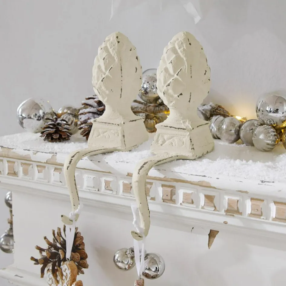 Dekoobjekte|Dekoration^LOBERON Eisenzapfen 2er Set Lucielle antikweiß