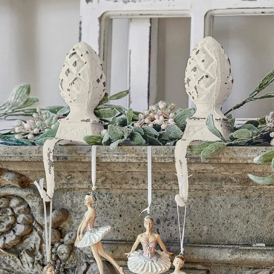 Dekoobjekte|Dekoration^LOBERON Eisenzapfen 2er Set Lucielle antikweiß