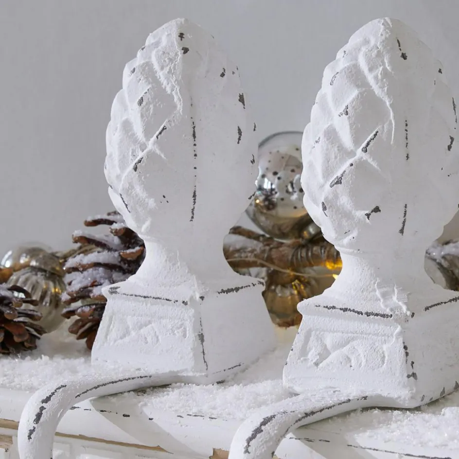 Dekoobjekte|Dekoration^LOBERON Eisenzapfen 2er Set Lucielle antikweiß