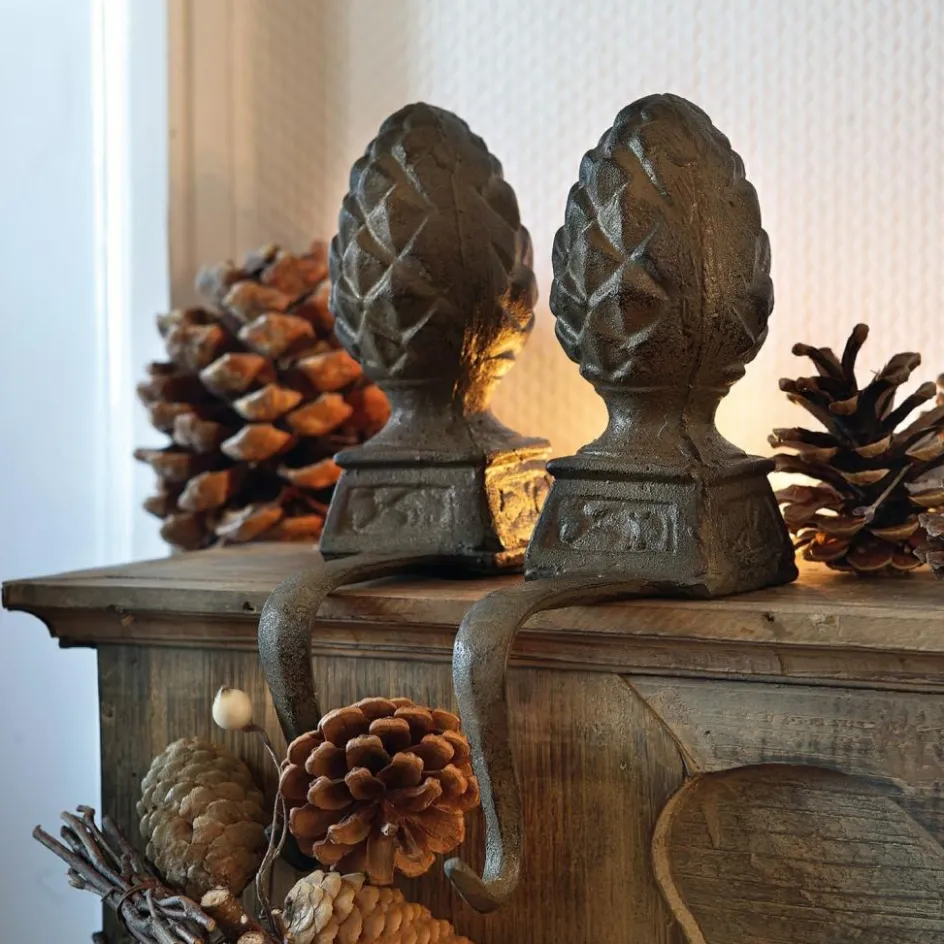Dekoobjekte|Dekoration^LOBERON Eisenzapfen 2er Set Lucielle antikbraun