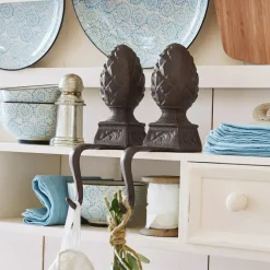 Dekoobjekte|Dekoration^LOBERON Eisenzapfen 2er Set Lucielle antikbraun