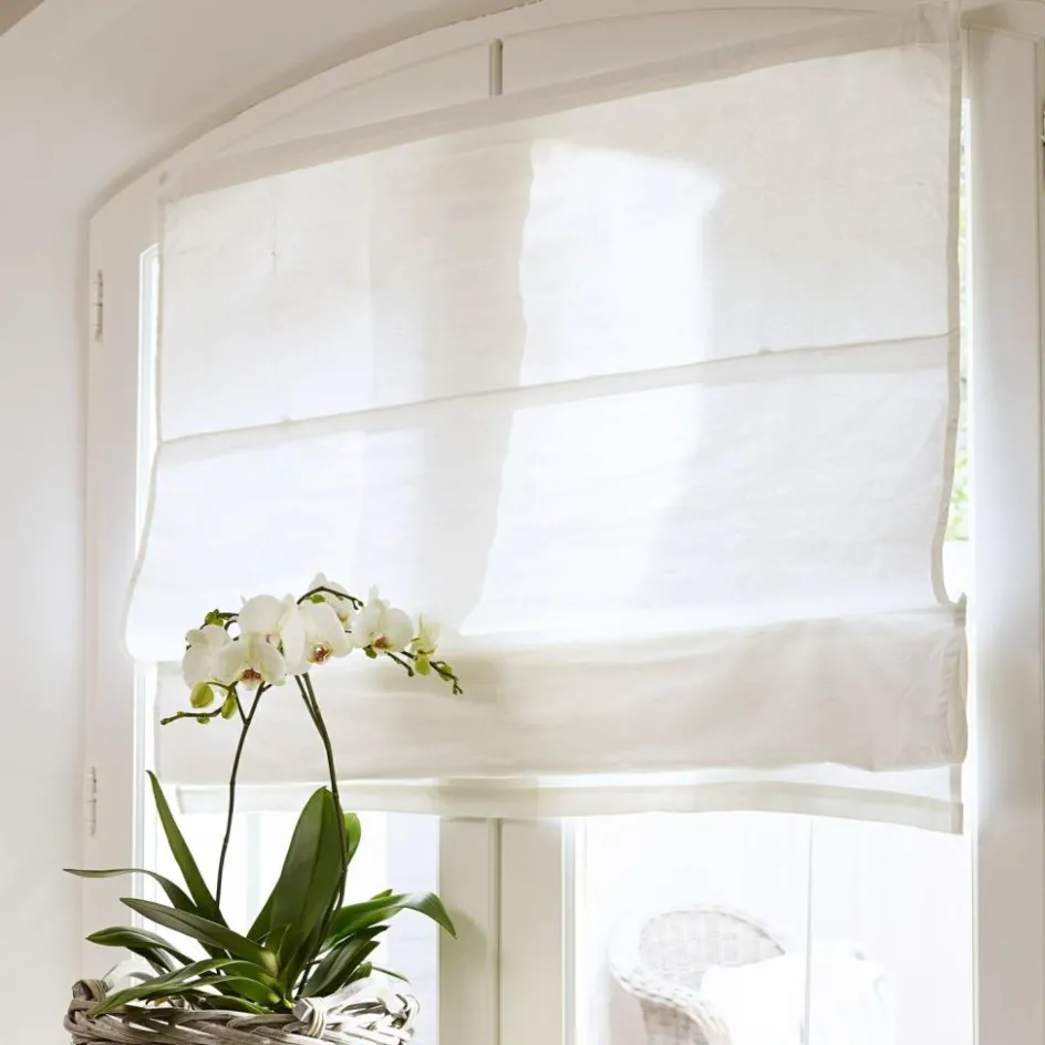 Raffrollos|Gardinen & Vorhänge^LOBERON Faltrollo Fides weiß