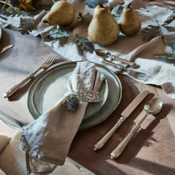 Geschirr|Geschirr^LOBERON Geschirr 30er Set Biarré türkis/braun