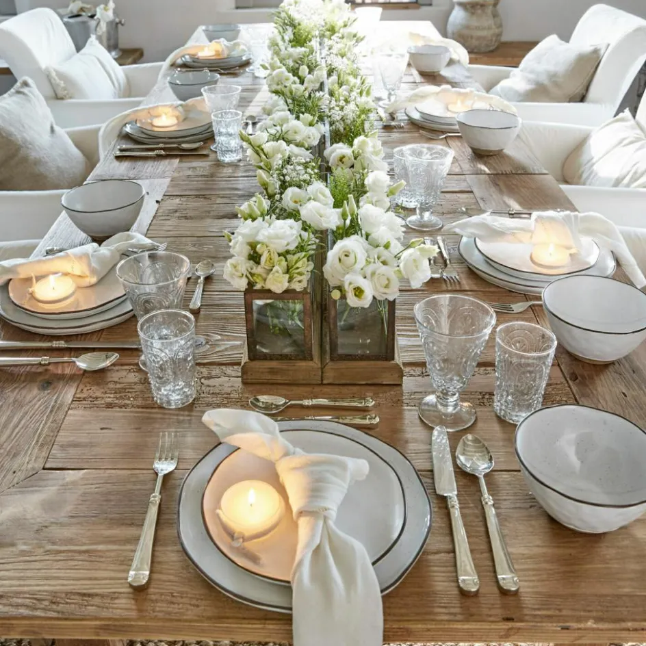 Geschirr|Geschirr^LOBERON Geschirr 30er Set Biarré grau