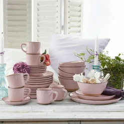 Geschirr|Geschirr^LOBERON Geschirr 30er Set Biarré rosa