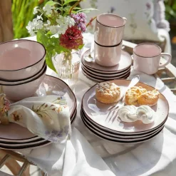 Geschirr|Geschirr^LOBERON Geschirr 30er Set Biarré rosa