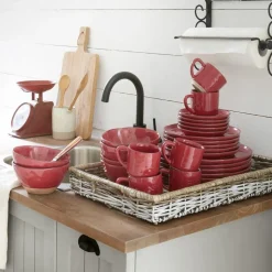 Geschirr|Geschirr^LOBERON Geschirr 30er Set Biarré rot