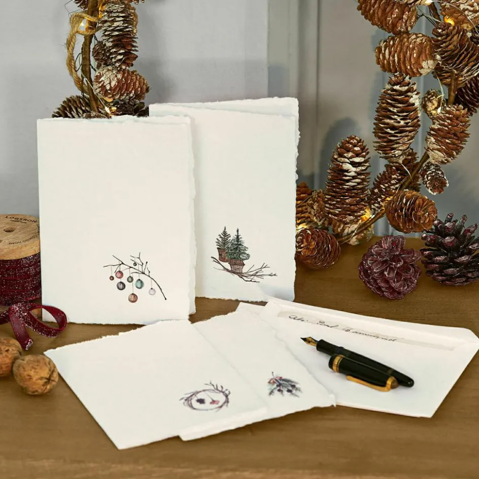 LOBERON Schreibwaren|Schreibwaren-Grußkarte 4er Set Velorine