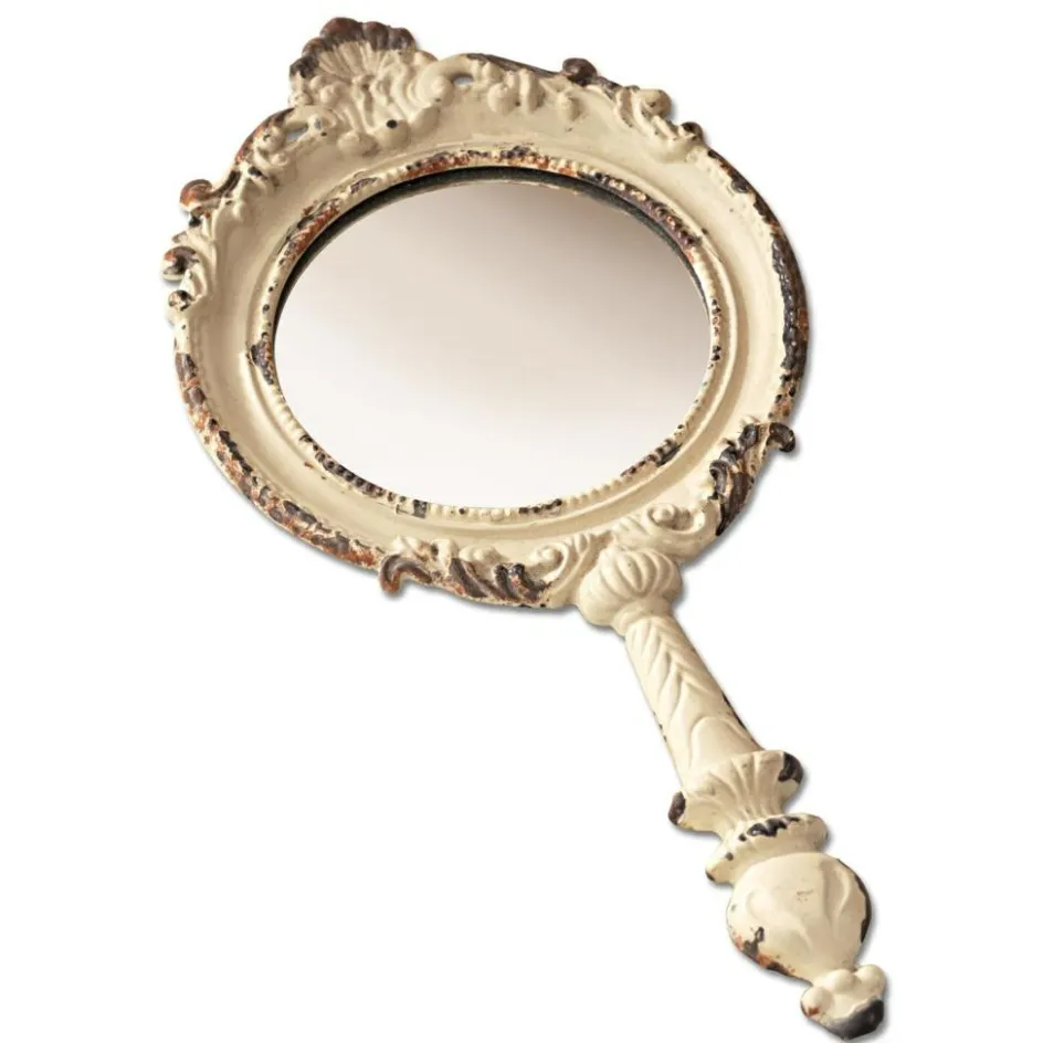 Spiegel|Spiegel^LOBERON Handspiegel Empuré antikweiß