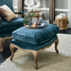 Hocker & Poufs|Sitzmöbel^LOBERON Hocker Corlay blau/braun