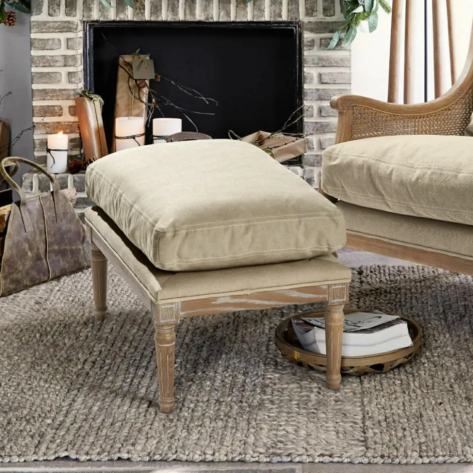 Hocker & Poufs|Sitzmöbel^LOBERON Hocker Greenbrier antikbraun/beige