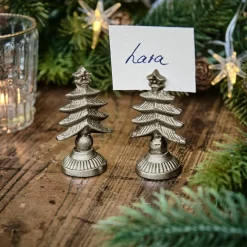 Weihnachtstischdeko^LOBERON Kartenhalter 2er Set Leovian