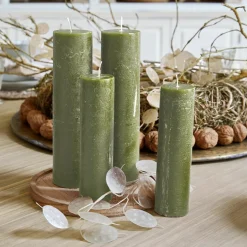 Kerzen|Kerzenhalter^LOBERON Kerze 4er Set Avinal grün