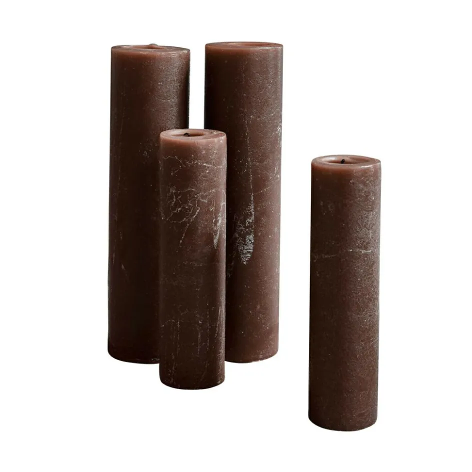Kerzen|Kerzenhalter^LOBERON Kerze 4er Set Avinal dunkelbraun