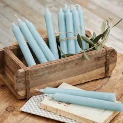 Kerzen|Kerzenhalter^LOBERON Kerze 12er Set Bauceau blau