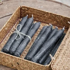 Kerzen|Kerzenhalter^LOBERON Kerze 12er Set Bauceau anthrazit