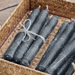 Kerzen|Kerzenhalter^LOBERON Kerze 12er Set Bauceau anthrazit