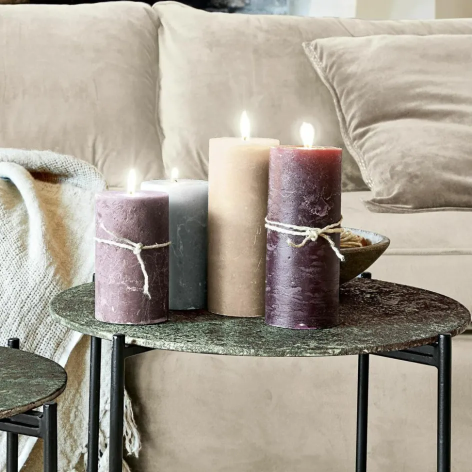 Kerzen|Kerzenhalter^LOBERON Kerze 4er Set Berekua grau/taupe/lila