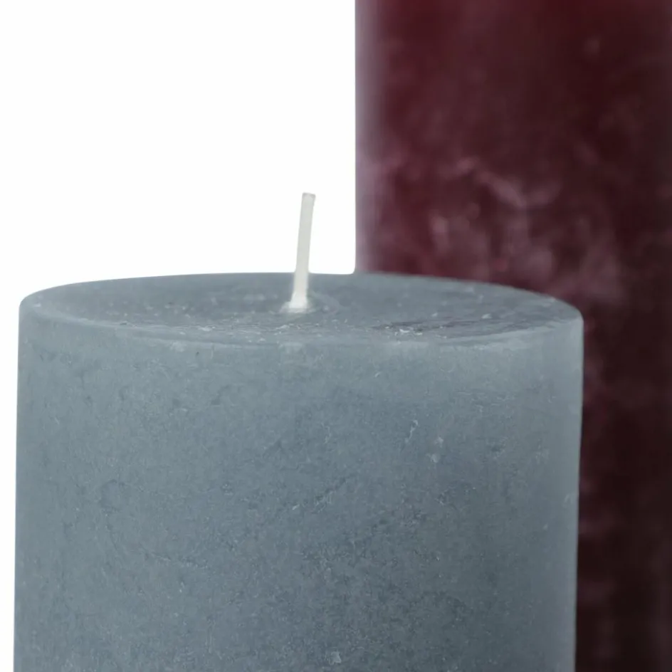 Kerzen|Kerzenhalter^LOBERON Kerze 4er Set Berekua grau/taupe/lila