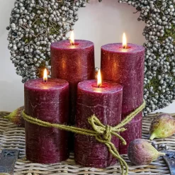 Kerzen|Kerzenhalter^LOBERON Kerze 4er Set Berekua lila