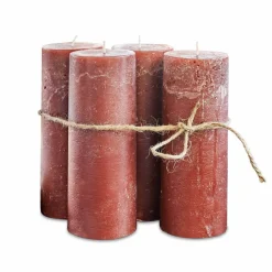 Kerzen|Kerzenhalter^LOBERON Kerze 4er Set Homel rostrot