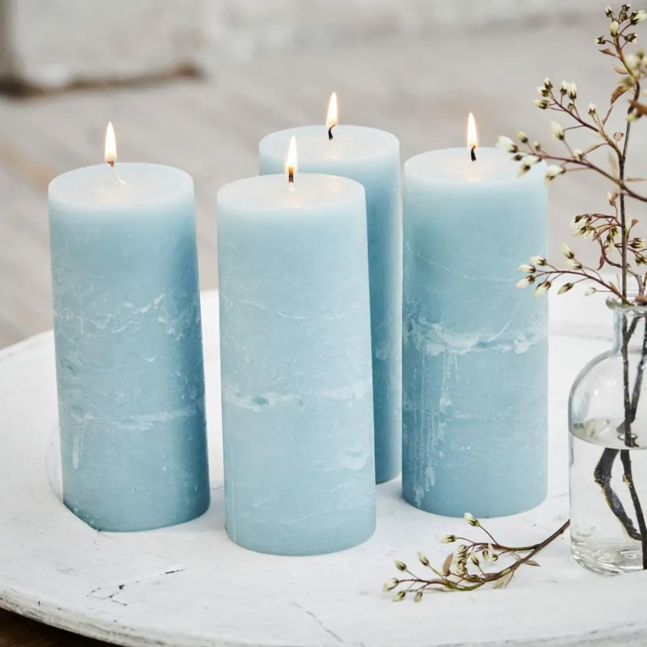 Kerzen|Kerzenhalter^LOBERON Kerze 4er Set Homel blau