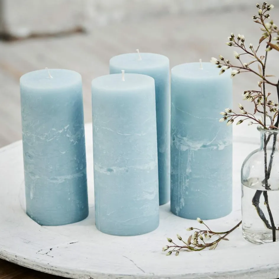 Kerzen|Kerzenhalter^LOBERON Kerze 4er Set Homel blau