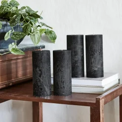 Kerzen|Kerzenhalter^LOBERON Kerze 4er Set Homel anthrazit